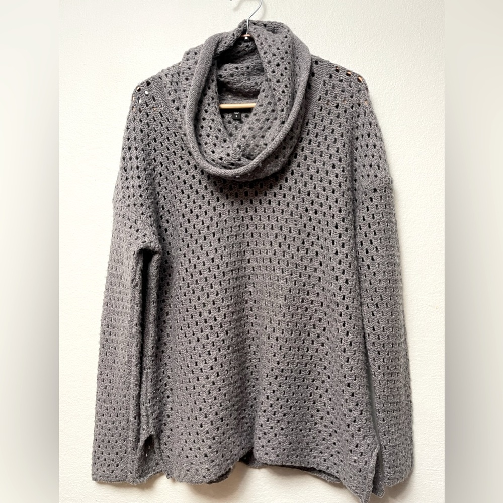 James Perse Open Knit Marina cowl neck sweater, Sz 3/L